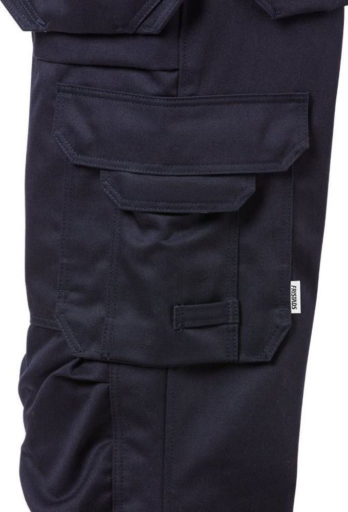 FristadsFlameHighVisHandwerkerhoseKl12586FLAMWarnschutz-GelbMarine