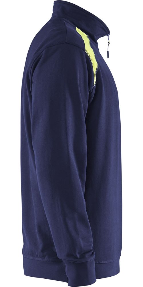 BlklderSweatshirtHalf-Zip2-farbig33531158MarineblauHighVisGelb-4XL