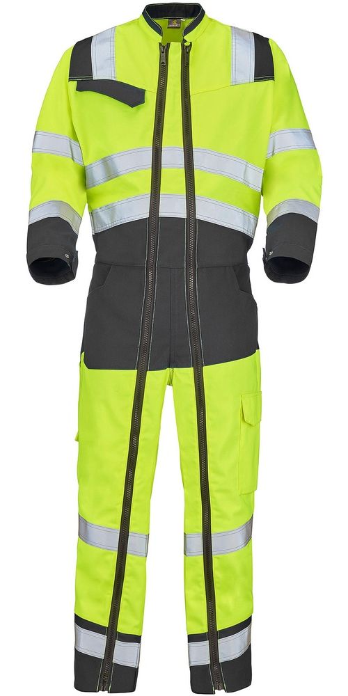 CepovettOverall2ReissverschlsseFluoSafeXp9J869570FluoYellowConvoyGrey-XS