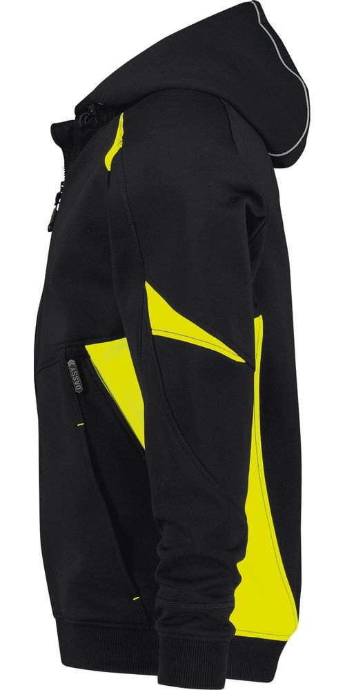 DassyKapuzensweatshirtSantosSchwarzNeongelb-XS