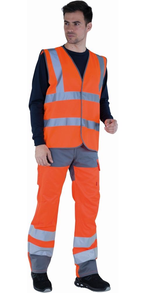 LafontLatzhoseProca6HVNCPHi-VisOrangeMineralGrey-XS