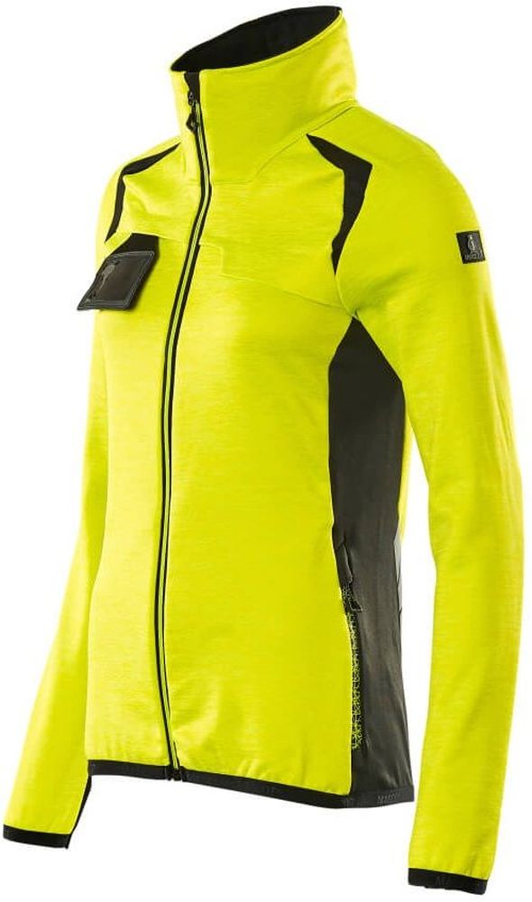 MascotDamenFleecepullovermitReiverschlussAccelerateSafe19453-316Hi-visGelbSchwarz-XXL