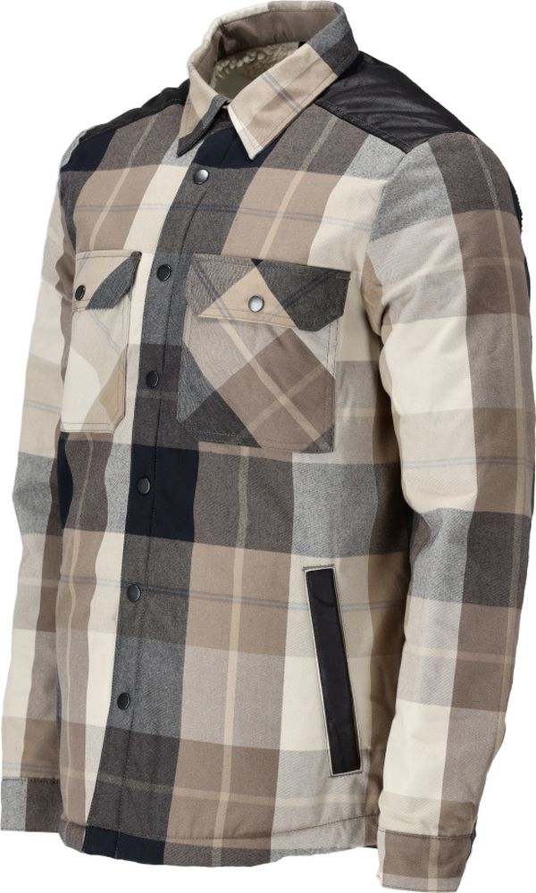 MascotHemdmitFaserpelzFutterCustomized23104-446DunkelSandbeige-kariert-XXL