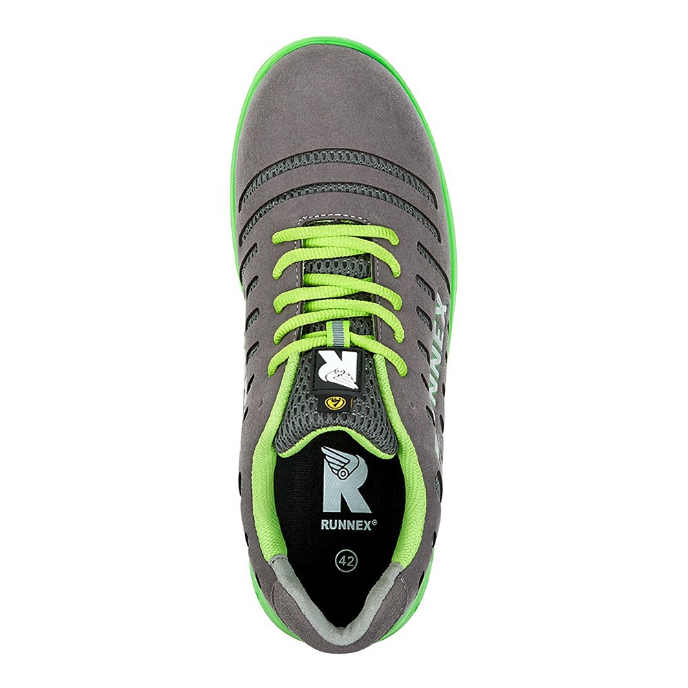 RUNNEXS1P-ESD-SicherheitshalbschuhFlexStarGrauGrn