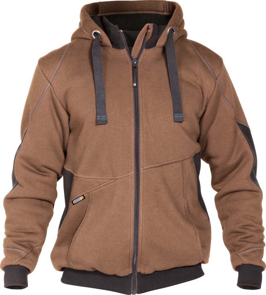 DassySweatshirt-JackePulseCOPES80LehmbraunAnthrazitgrau