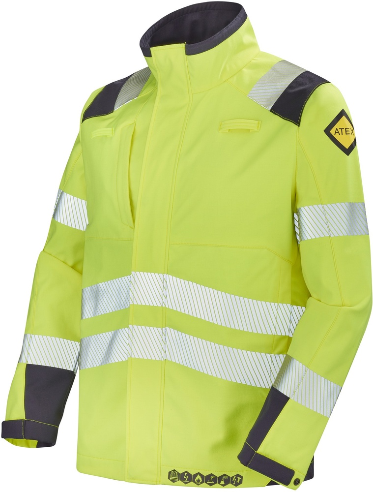 CepovettSoftshelljackeTeideHoheSichtbarkeit9D993068FluoYellowNavy-XXL