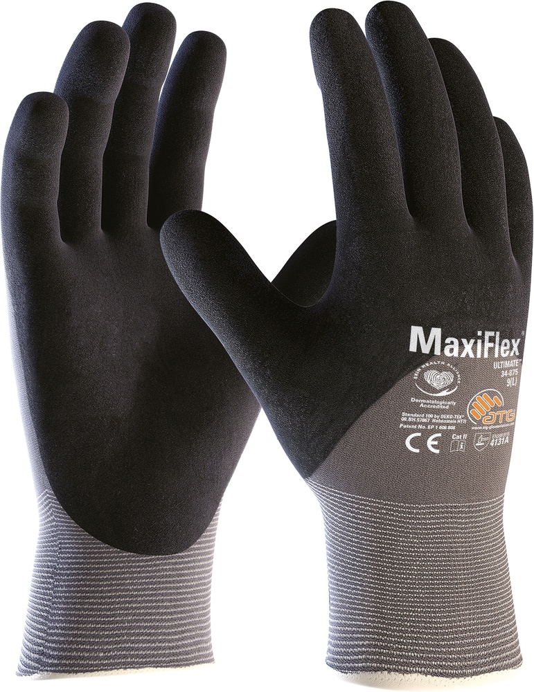 ATGUltimateNylon-Strickhandschuhe34-87512Stck2441GrauSchwarz-6