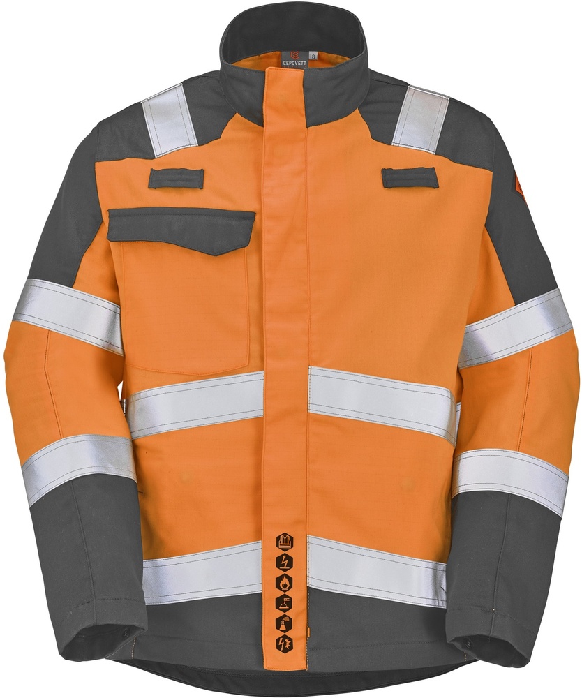 CepovettJackeAtexHv300XpAbra9D728505FluoOrangeCharcoalGrey-XS