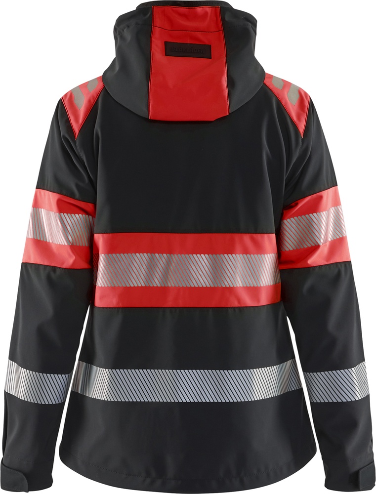 BlklderDamenArbeitsjackeHighVisSoftshellJacke44042513SchwarzHighRot-L