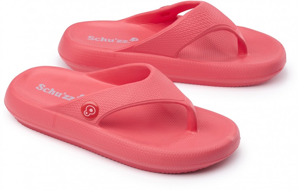 SchuzzSchuzzDamenClogBadeschuheFlipFlopFemmeCorailRosa-3536