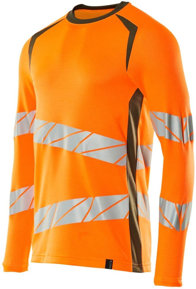 MascotT-ShirtLangarmAccelerateSafe19081-771Hi-visOrangeMoosgrn-XXL