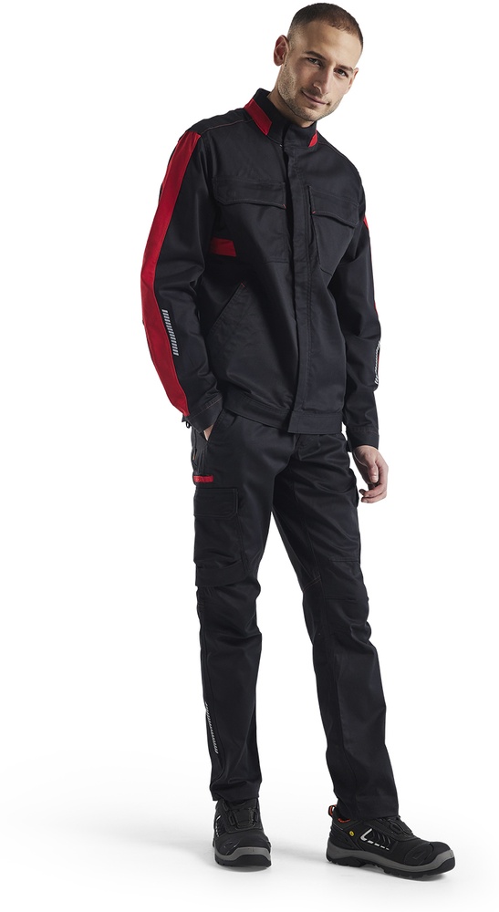 BlklderArbeitsjackeIndustrieJackeStretch44441832SchwarzRot-4XL