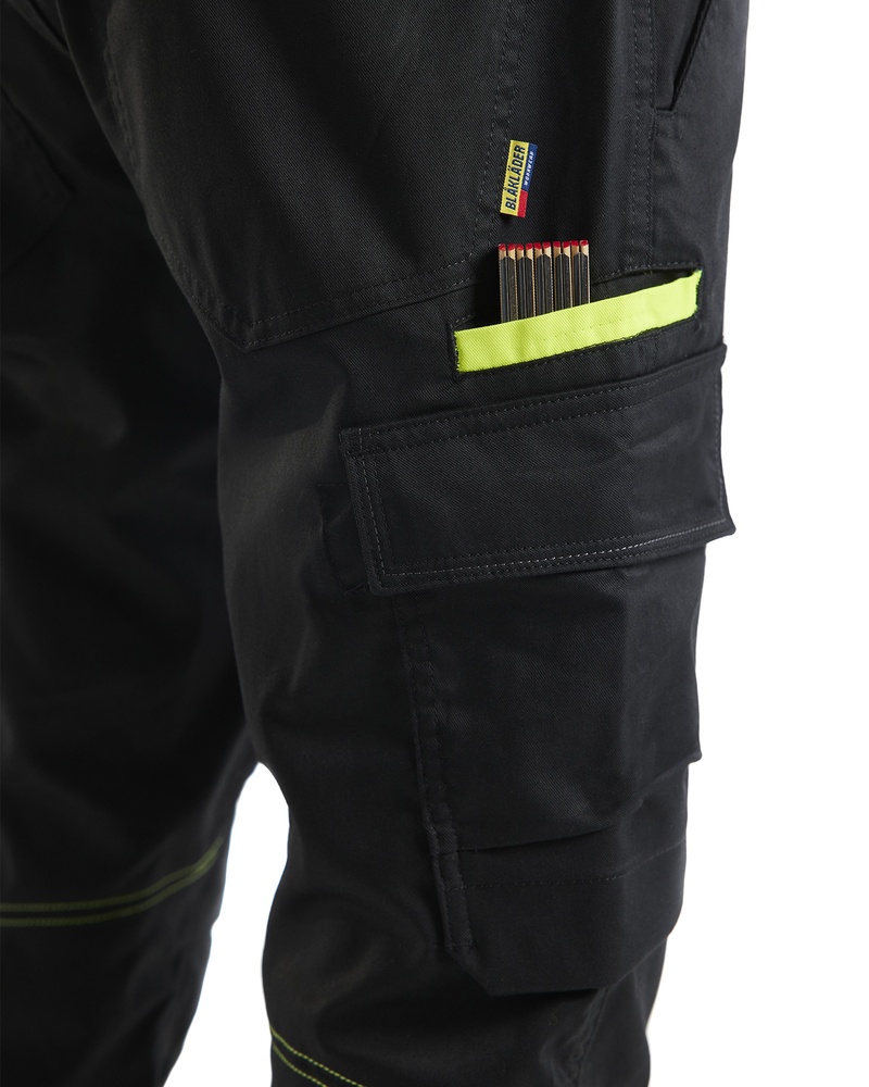BlklderArbeitshoseIndustrieStretchmitKniepolstertaschen14481832SchwarzHighVisGelb-C144