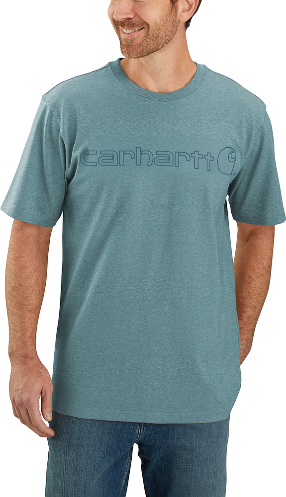 CarharttCoreLogoT-ShirtSS103361SummerBlueHeather-XXL