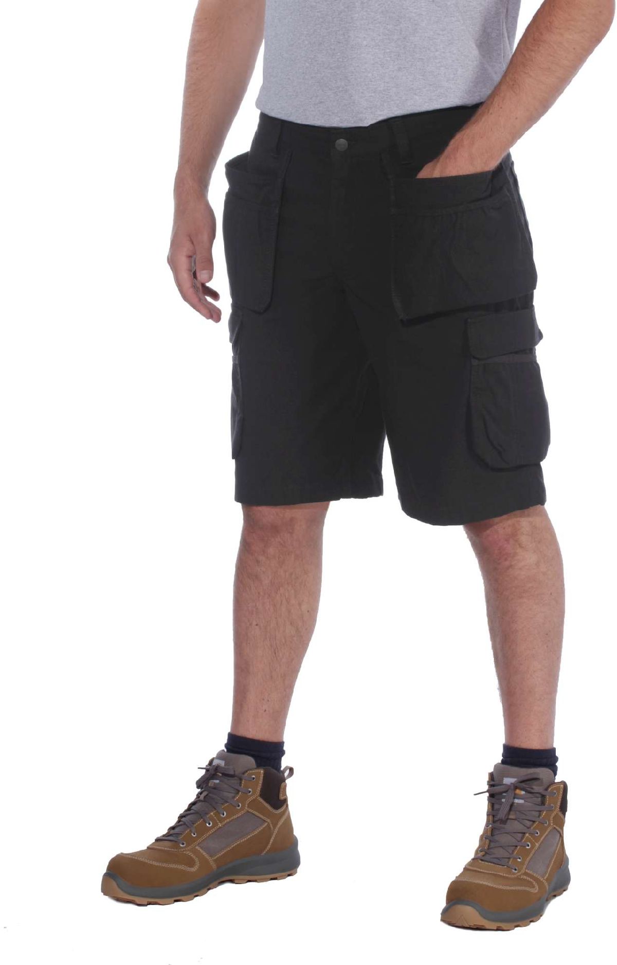 CarharttHerrenShortsSteelMultipocketShortBlack CarharttHerrenShortsSteelMultipocketShortBlack