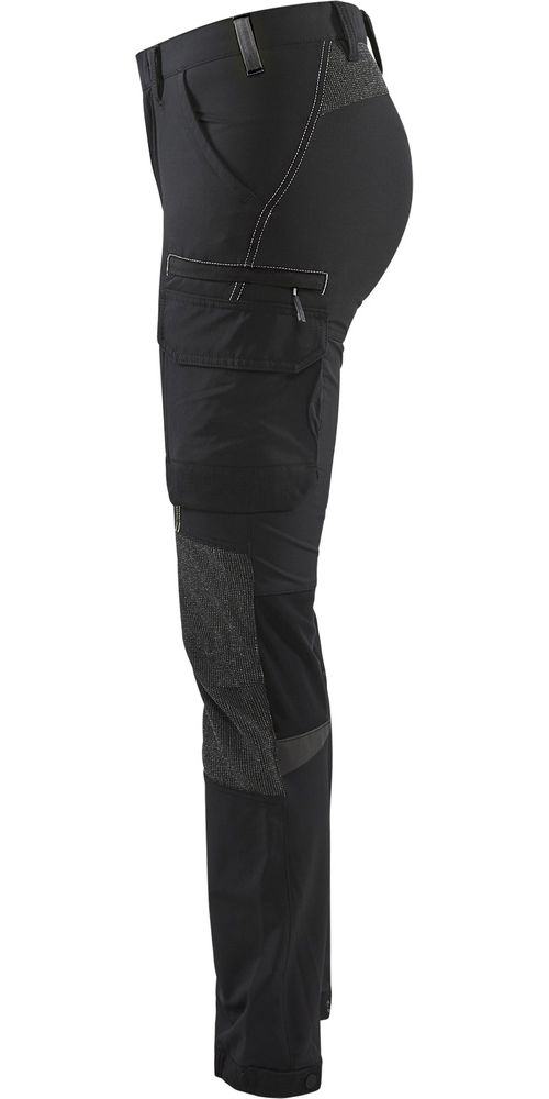 BlklderDamenArbeitshoseService4-Wege-Stretch71221645SchwarzDunkelgrau-C32