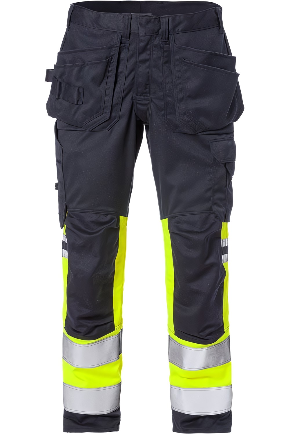 FristadsFlamestatHighVisStretch-HandwerkerhoseKl12163ATHFWarnschutz-GelbMarine