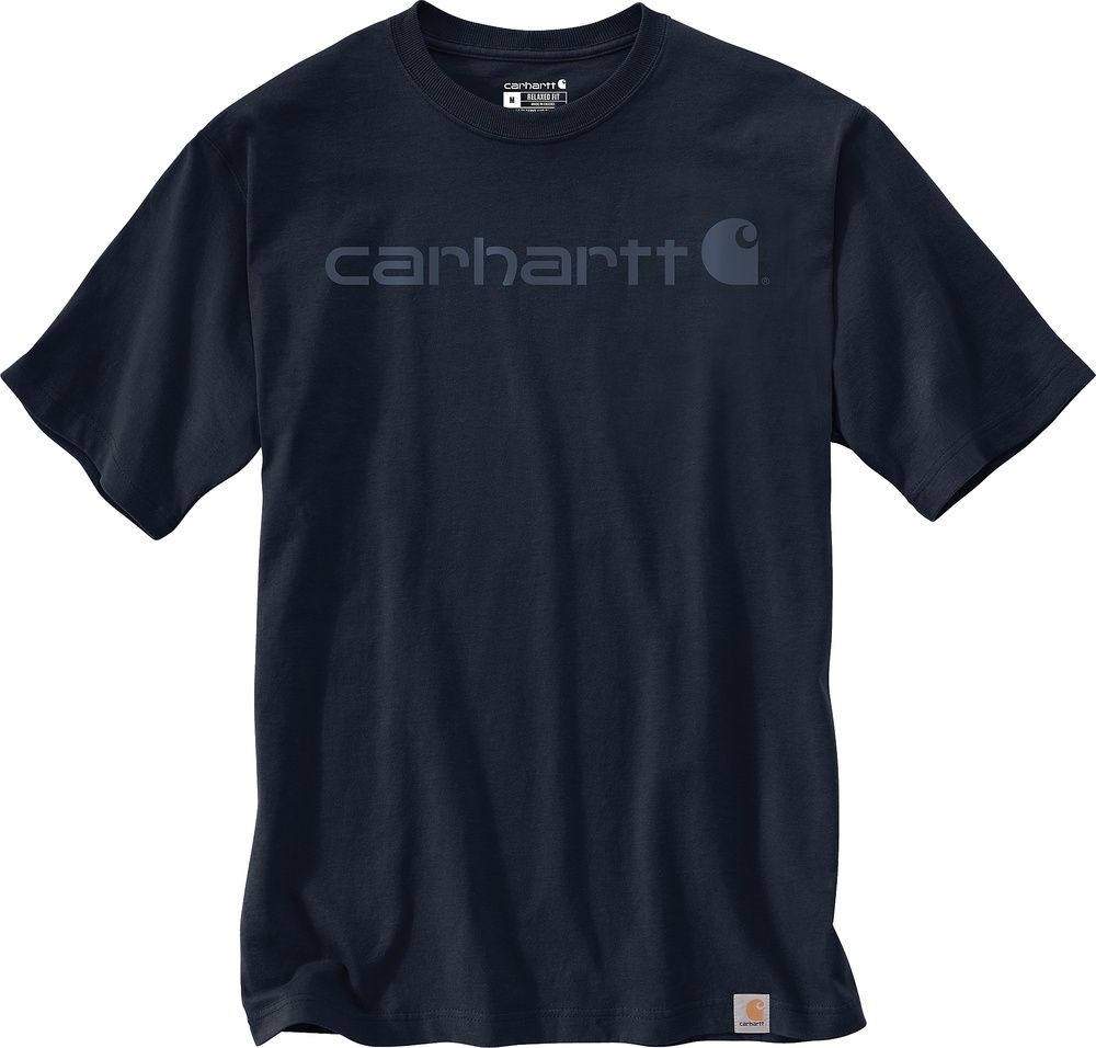 CarharttDearbornRelaxedLogoT-Shirt103361NavyDarkBlue-XS
