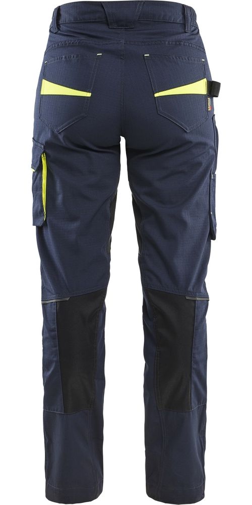 BlklderDamenArbeitshoseServicemitStretch71951330DunkelMarineblauHighVisGelb-C32