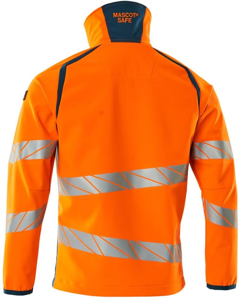 MascotSoftshellJackeAccelerateSafe19002-143Hi-visOrangeDunkelpetroleum-XXL