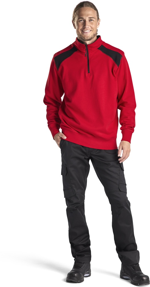 BlklderSweatshirtHalf-Zip2-farbig33531158RotSchwarz-4XL