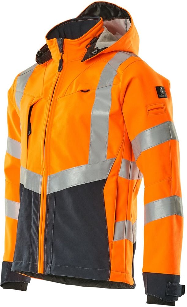 MascotSoftshellJackeBlackpoolSafeSupreme15502-246Hi-visOrangeSchwarzblau-XXL