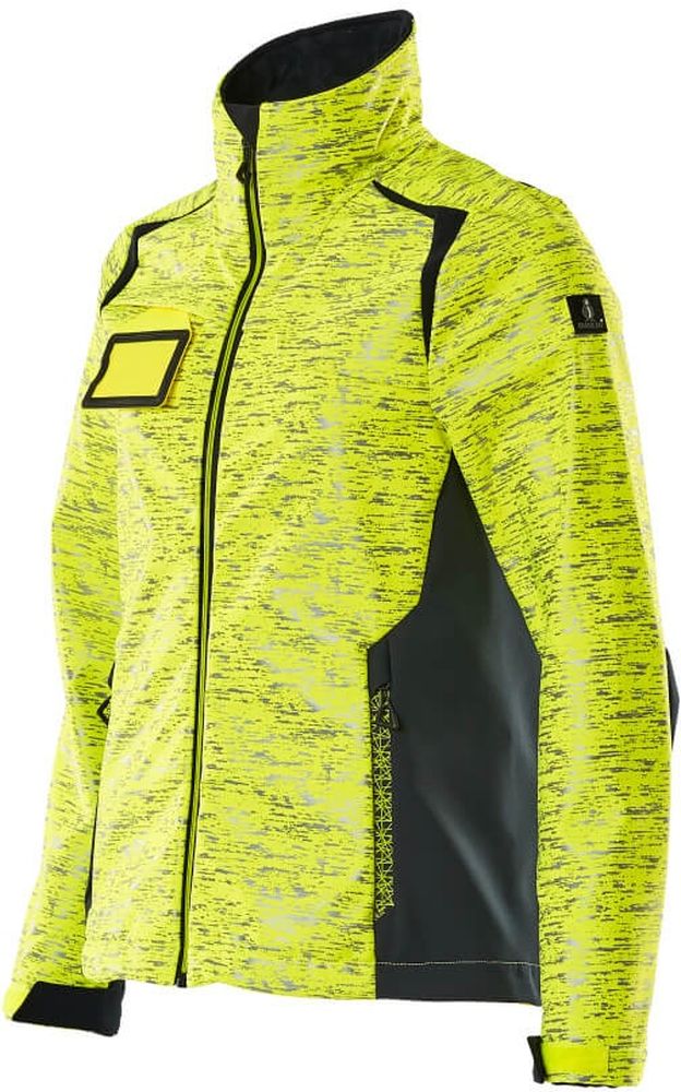 MascotDamenSoftshellJackeAccelerateSafe19212-291Hi-visGelbSchwarzblau-XXL