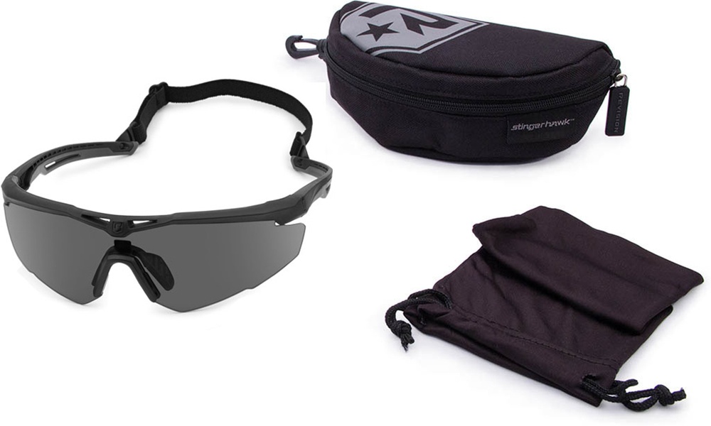 RevisionSchutzglasStingerhawkEyewearRegular-SmokeLens4-0152-0024Black-M