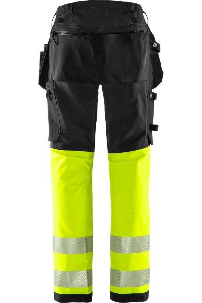 FristadsHighVisGreenHandwerkerStretchhoseKl12643GSTPWarnschutz-GelbSchwarz-C44