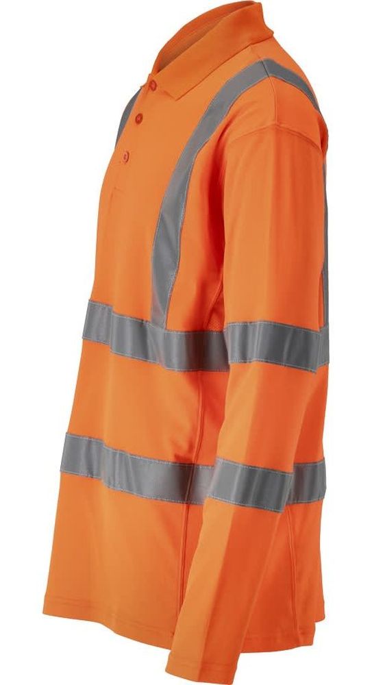 MascotPolo-ShirtLangarmSafeClassic18283-995Hi-visOrange-XXL