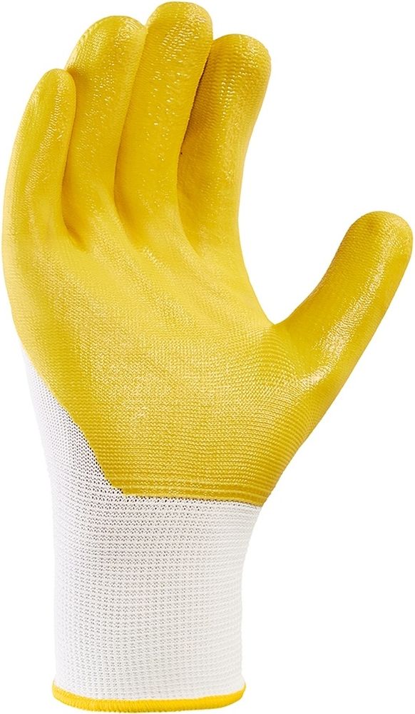 teXXorPolyester-StrickhandschuheNitrilBeschichtet12Stck2358WeiGelb-7