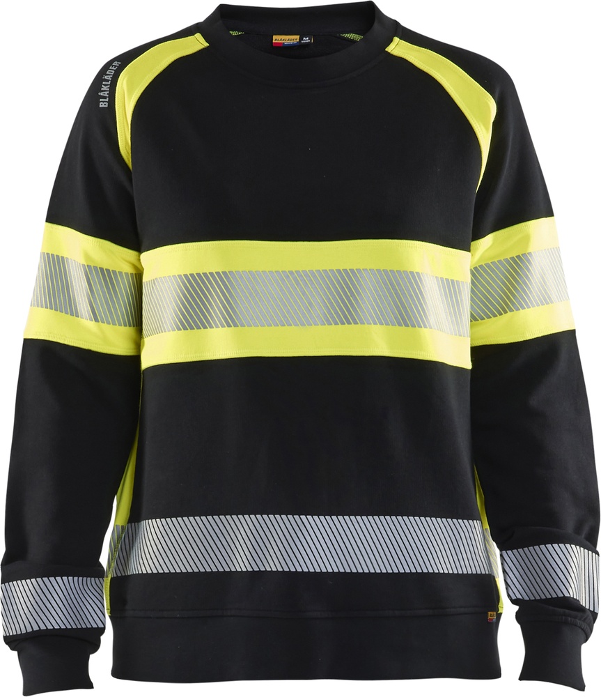 BlklderDamenHighVisSweatshirt34091158SchwarzHighGelb-L