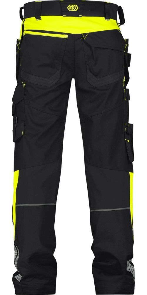 DassyBundhoseStretch-ArbeitshoseMitHolstertaschenUndKniepolstertaschenShanghaiSchwarzNeongelb-42