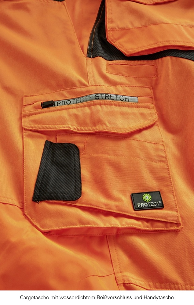 4PROTECTWarnschutz-BundhoseTennessee3850LeuchtorangeGrau-114