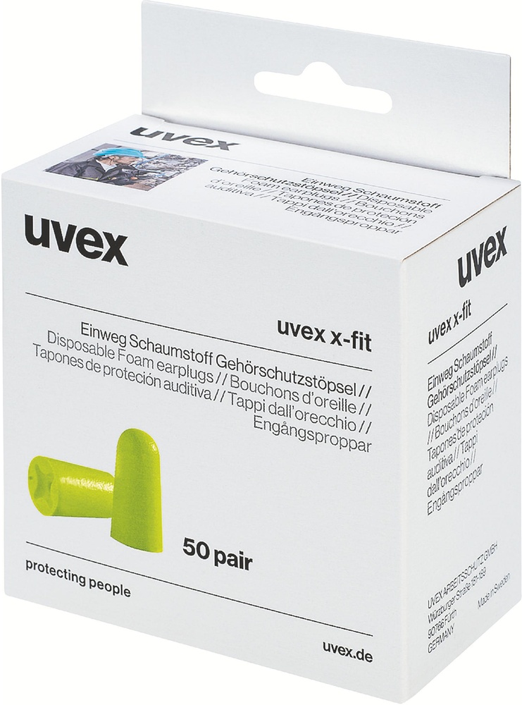 UvexGehrschutzstpselX-Fit13Snr37Db21120Grn-M50Paar