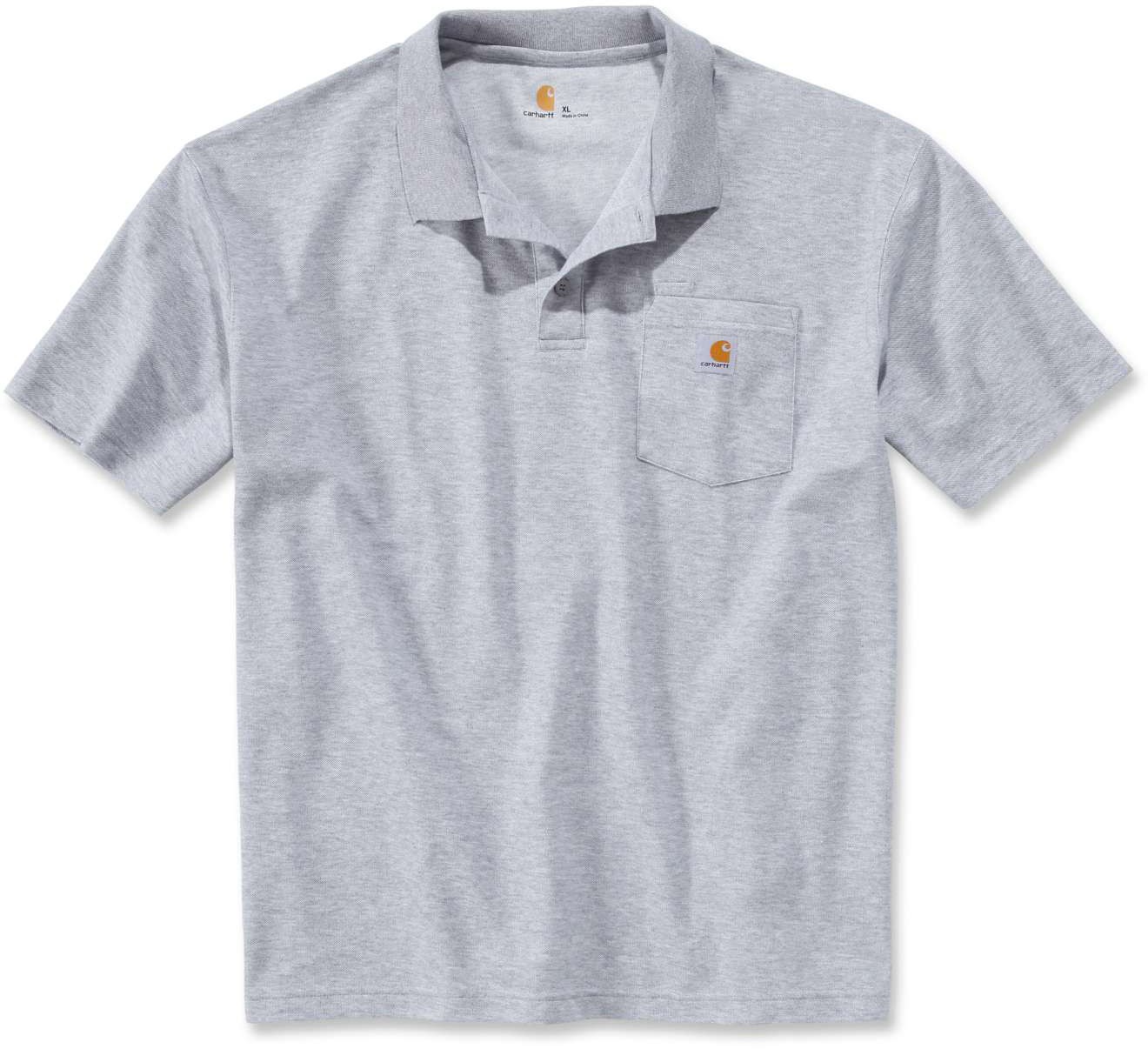CarharttPoloContractorSWorkPocketPoloHeatherGrey