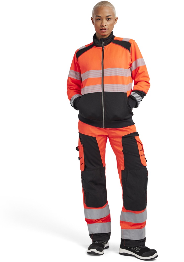 BlklderDamenArbeitsjackeHighVisSweatjacke35082528RotSchwarz-L