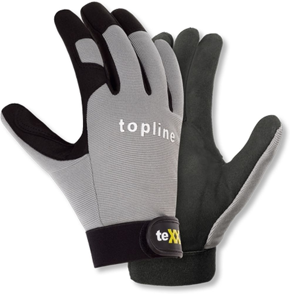 teXXorToplineKunstleder-HandschuheFresno12Stck2510GrauSchwarz-7