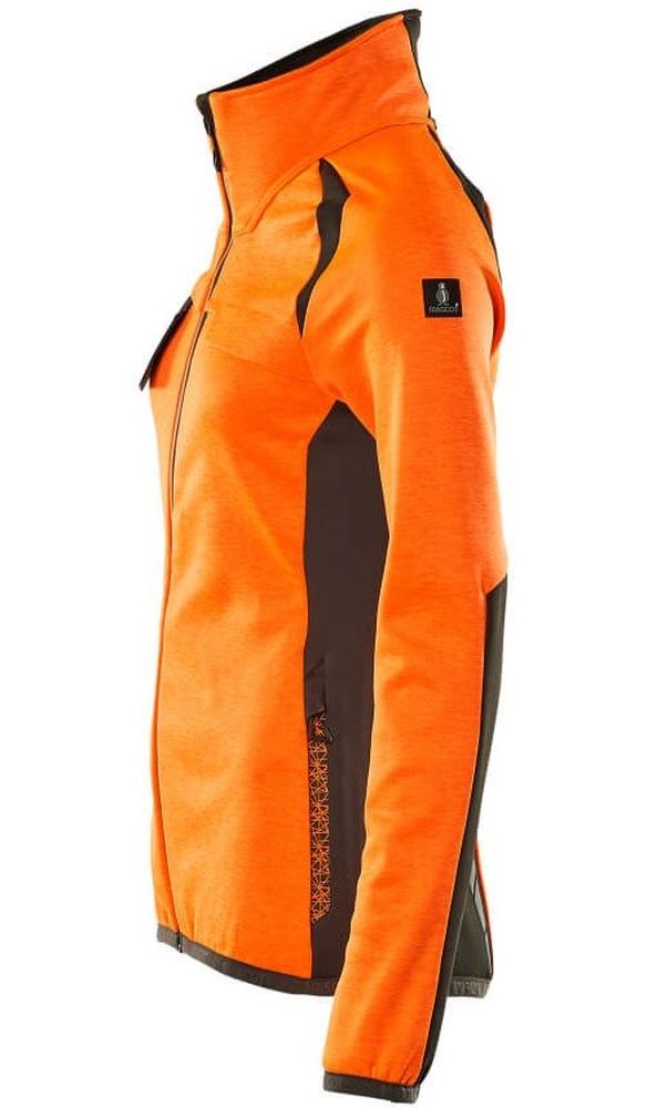 MascotDamenFleecepullovermitReiverschlussAccelerateSafe19453-316Hi-visOrangeDunkelanthrazit-XXL