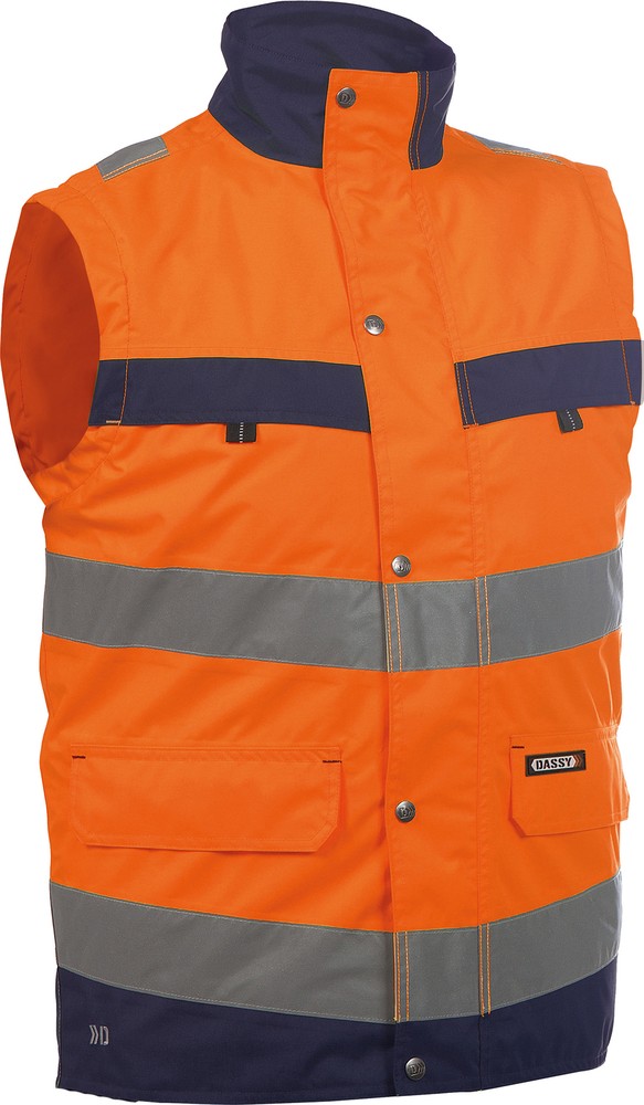 DassyWarnschutzWesteBilbaoPES70NeonorangeDunkelblau