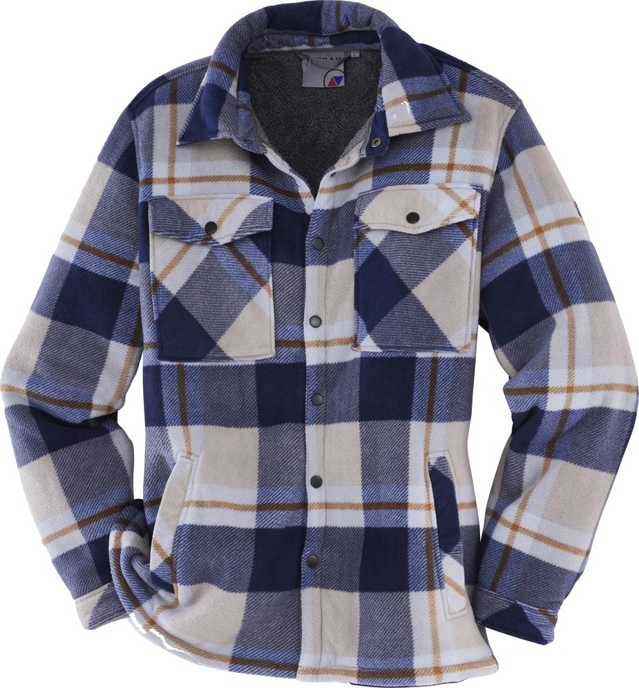 TerraxWorkwearHerrenOvershirtDunkelblauBeige-S