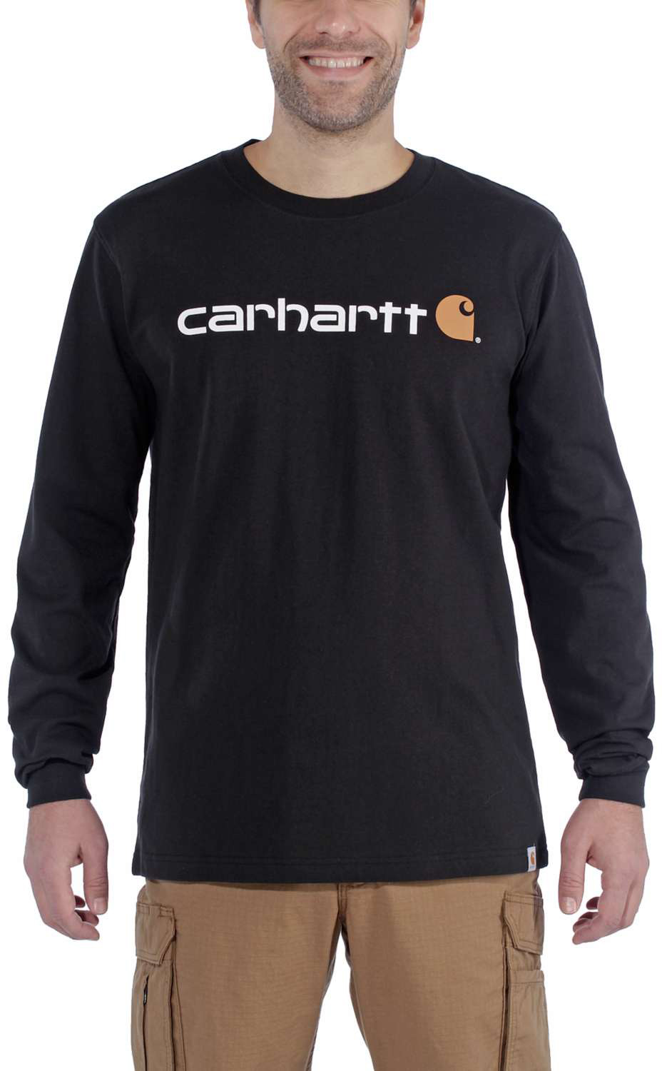CarharttHerrenT-ShirtCoreLogoT-ShirtLSBlack CarharttHerrenT-ShirtCoreLogoT-ShirtLSBlack