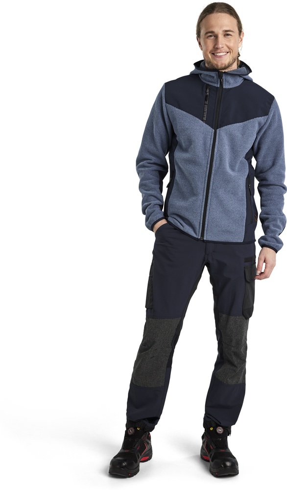 BlklderArbeitsjackeStrickjackemitSoftshell59402536TaubenblauDunkelMarineblau-4XL