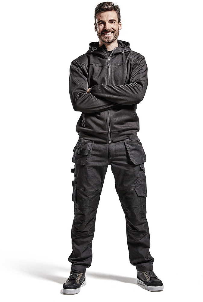 BlklderArbeitshoseServicemitStretchundWerkzeugtaschen14961330SchwarzDunkelgrau-C146