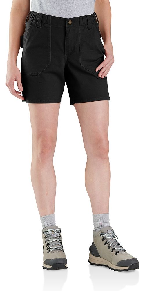 CarharttDamenRelaxedFitCanvasWorkShort105730Black-W4REG