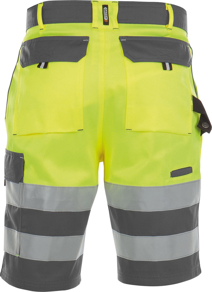 DassyWarnschutz-ShortsVennaPESCO61ZementgrauNeongelb