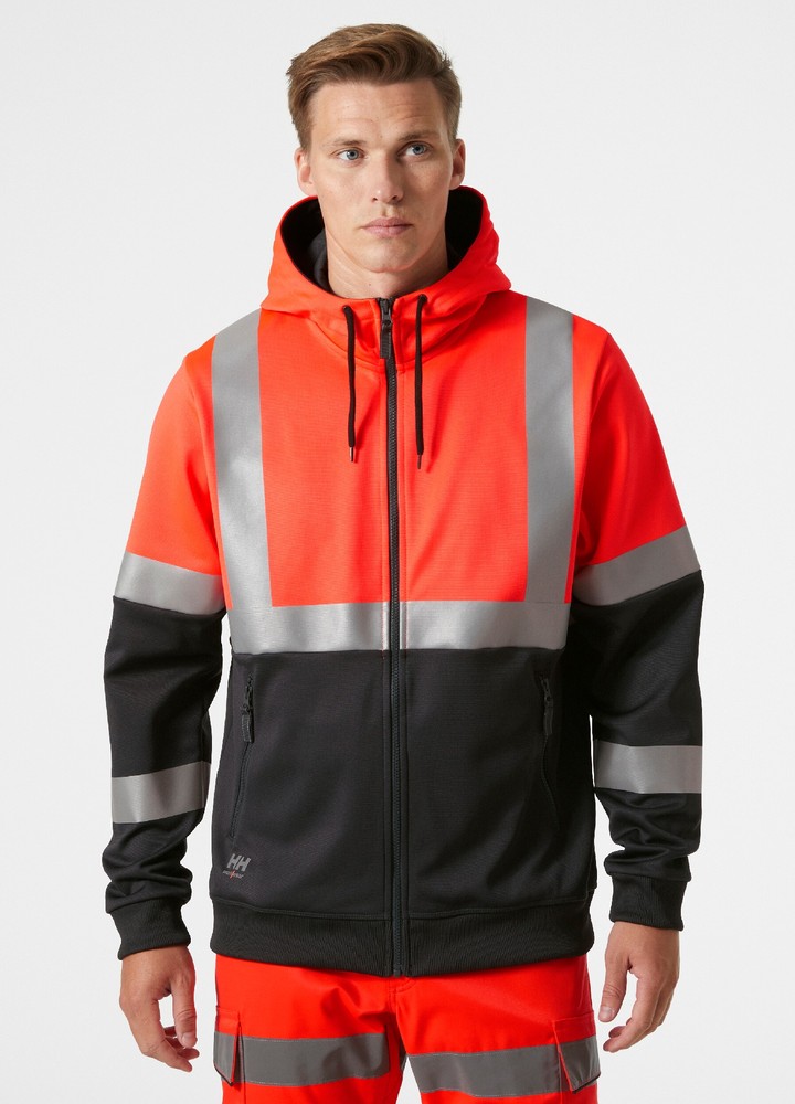 HellyHansenAddvisZipHoodieCl1RedEbony-XS