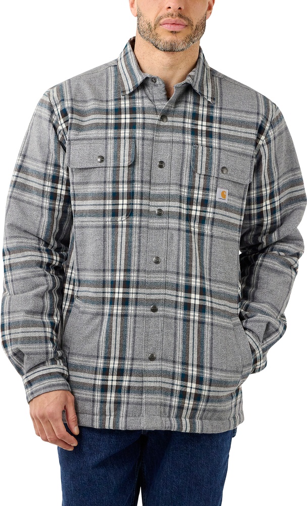 CarharttJackeFlannelSherpaLinedShirtJacAsphalt-S CarharttJackeFlannelSherpaLinedShirtJacAsphalt-S