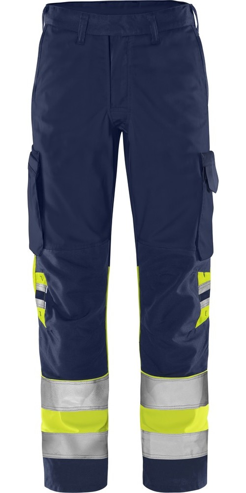 FristadsHighVisGreenHoseKl12668GPLUWarnschutz-GelbMarine-C44