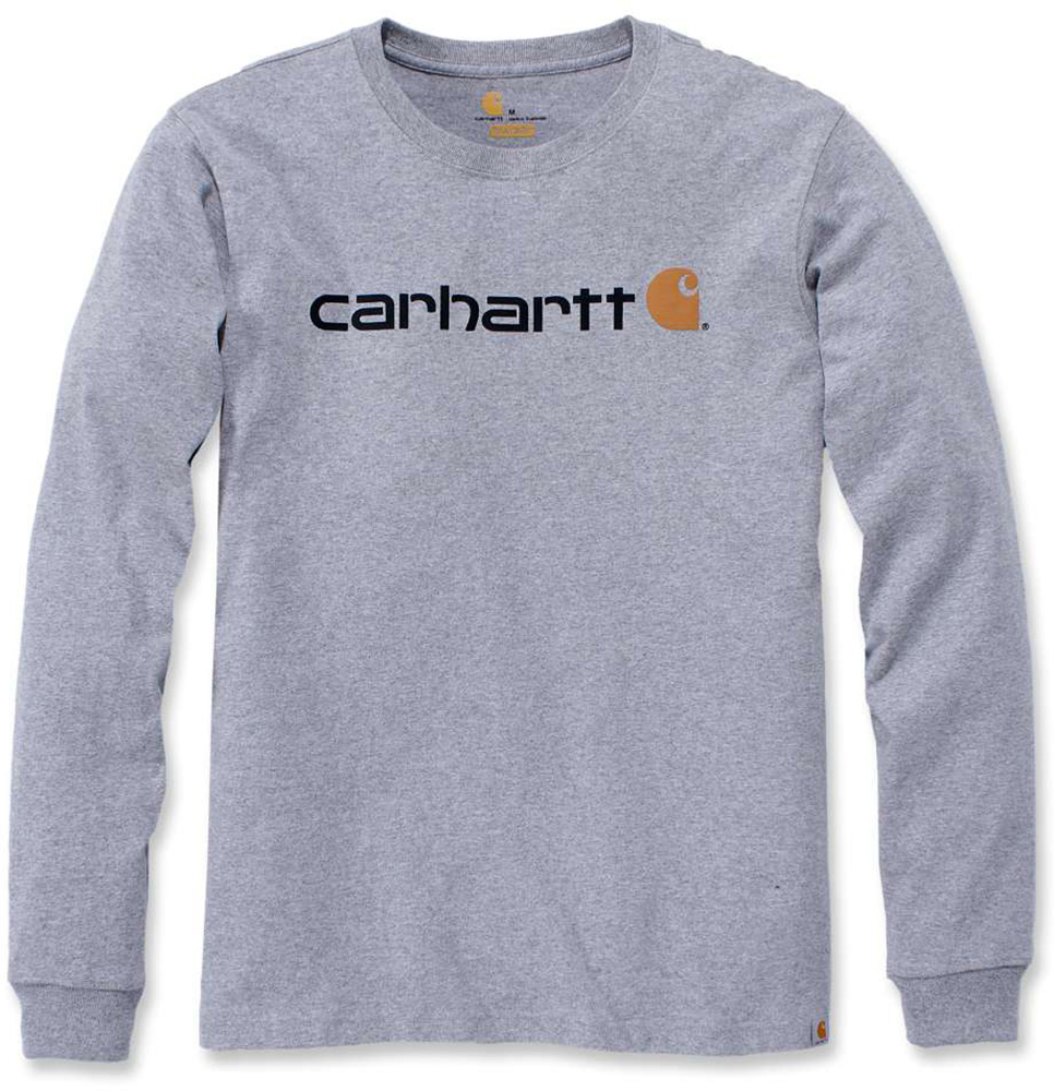 CarharttHerrenT-ShirtCoreLogoT-ShirtLSHeatherGrey-L